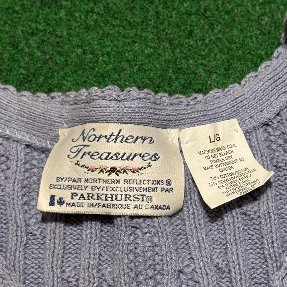 Northern Reflection Easter Fairy Core Spring Vintage 90s Sweater Large Cardigan - Picture 4 of 8